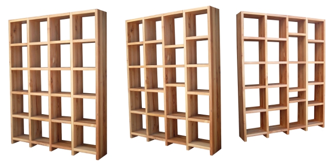 Large Adjustable Rimu Cube Unit